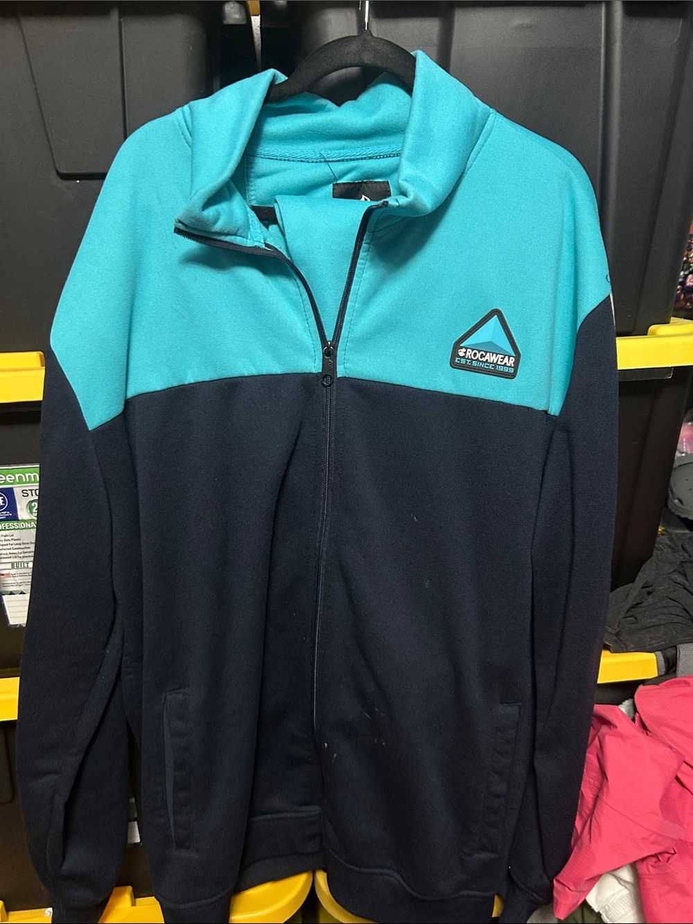 Y2K Rocawear Teal and Navy Colorblock Set